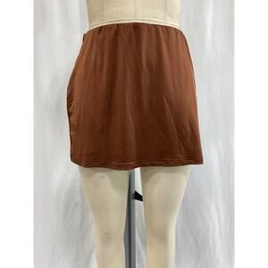 With Jean 'Miles' Brown Mini Skirt Size L
